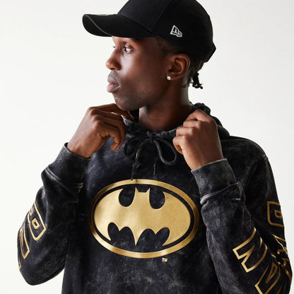 The Male model is wearing Batman 1989 Black Pullover Hoodie 3