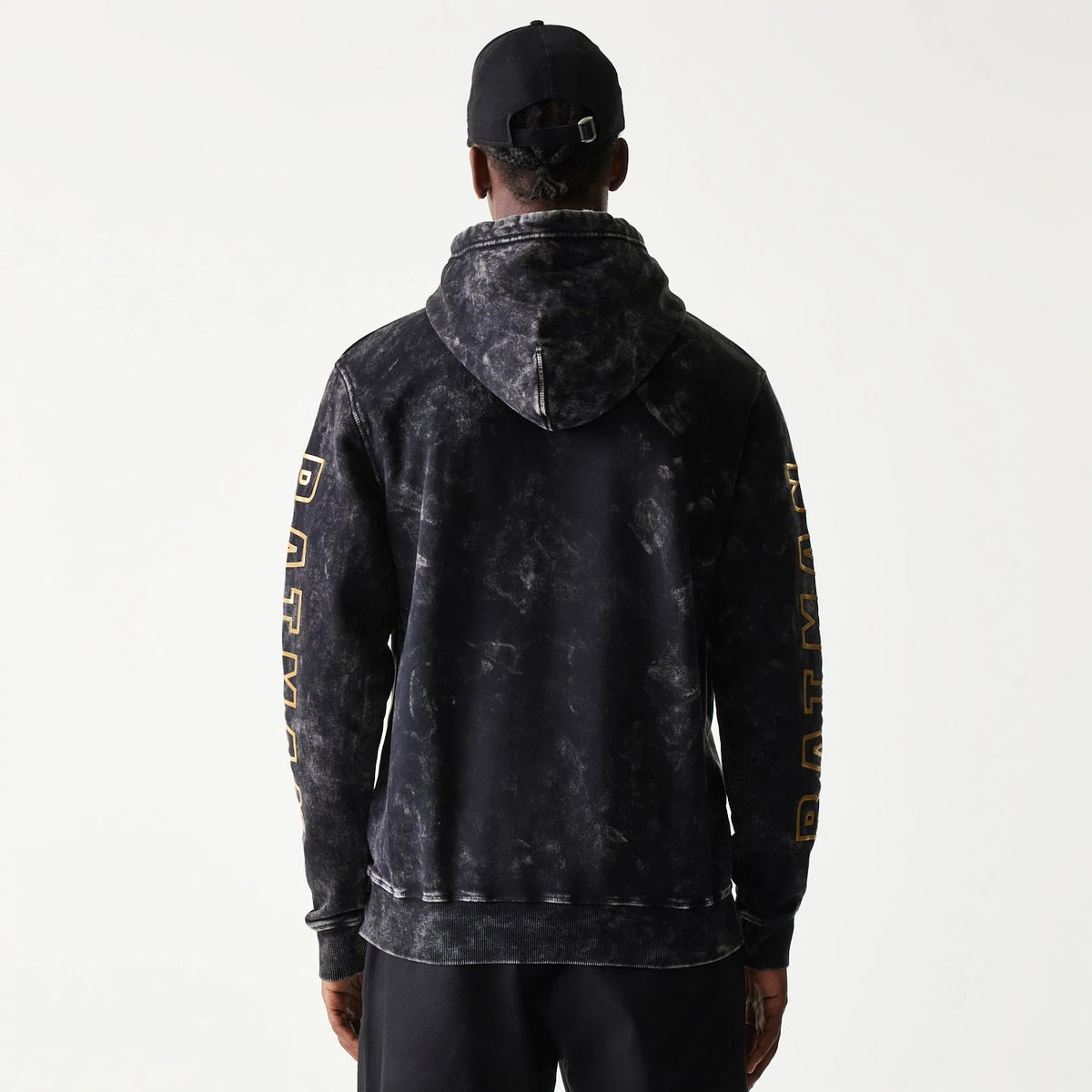 The Male model is wearing Batman 1989 Black Pullover Hoodie 2