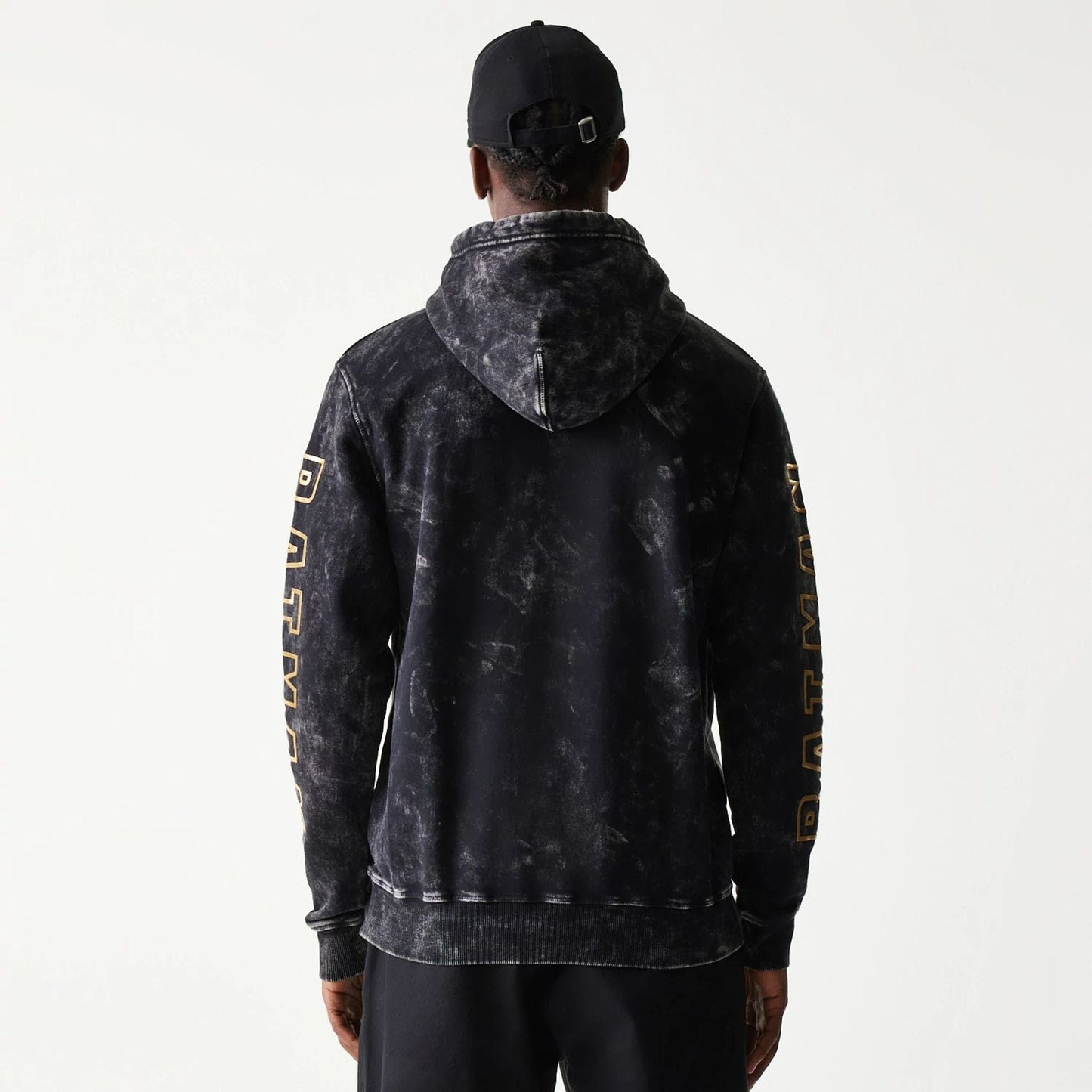 The Male model is wearing Batman 1989 Black Pullover Hoodie 2