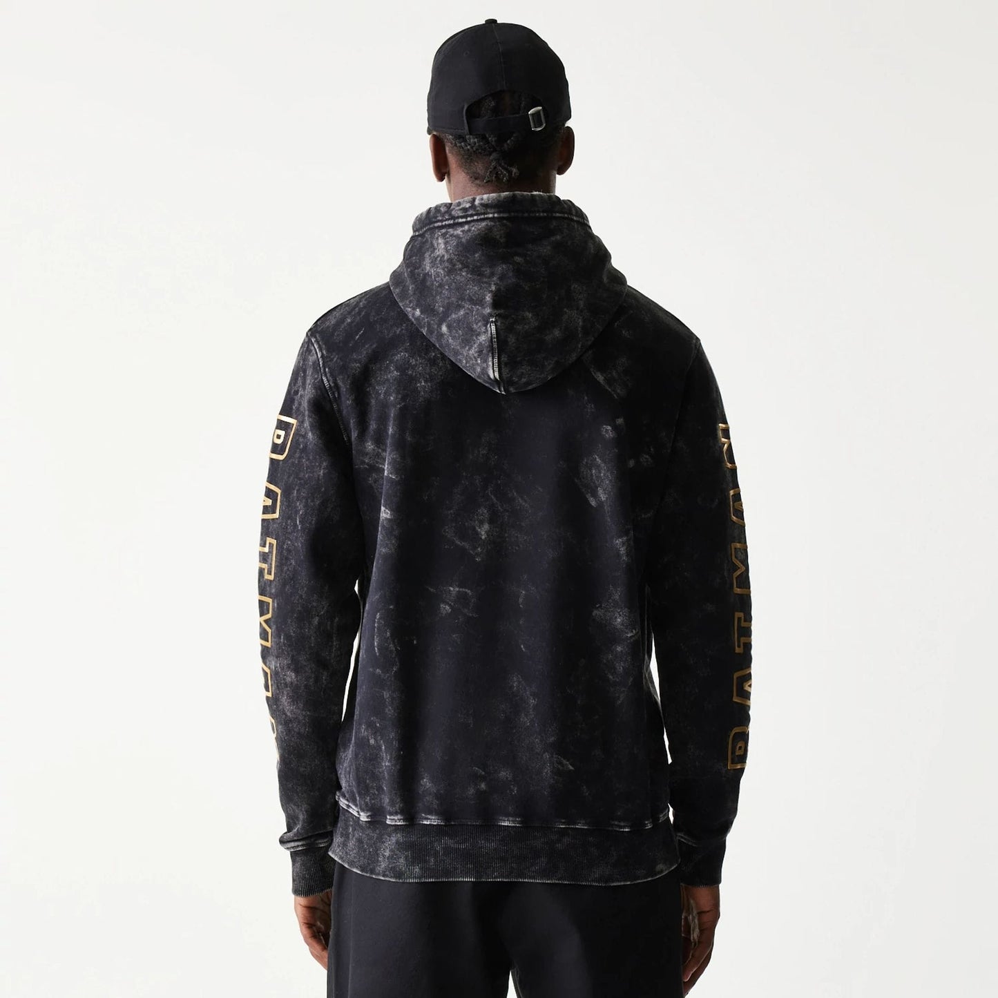 The Male model is wearing Batman 1989 Black Pullover Hoodie 2
