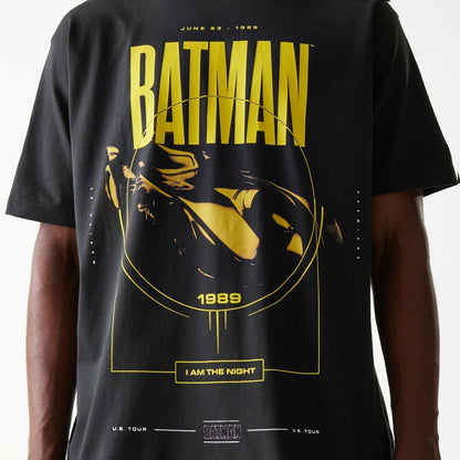 The Male model is wearing Batman Batmobile Black T-Shirt 4