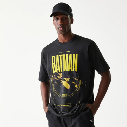 The Male model is wearing Batman Batmobile Black T-Shirt 1
