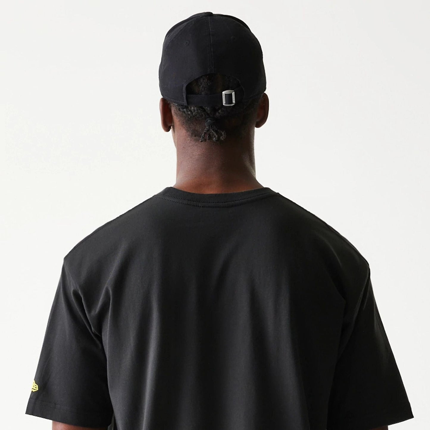 The Male model is wearing Batman Batmobile Black T-Shirt 6