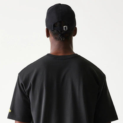 The Male model is wearing Batman Batmobile Black T-Shirt 6