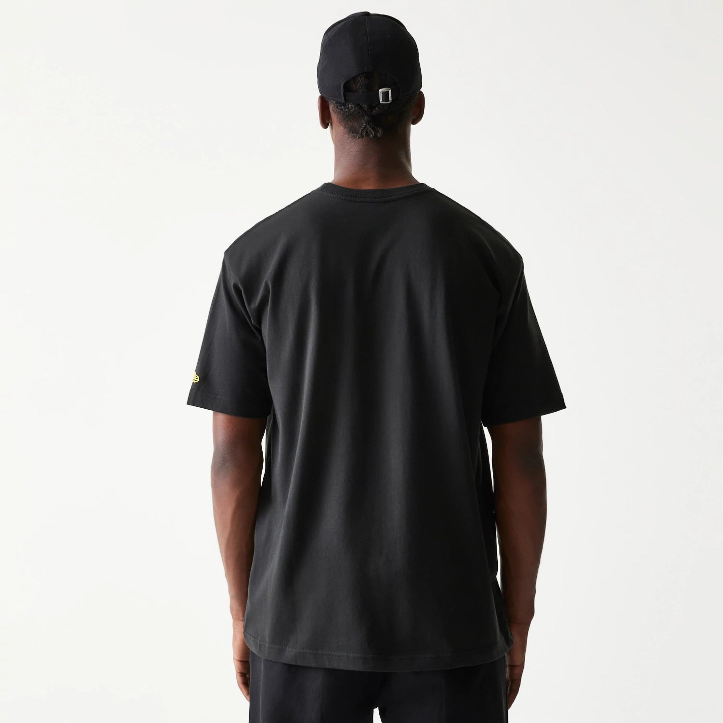 The Male model is wearing Batman Batmobile Black T-Shirt 2