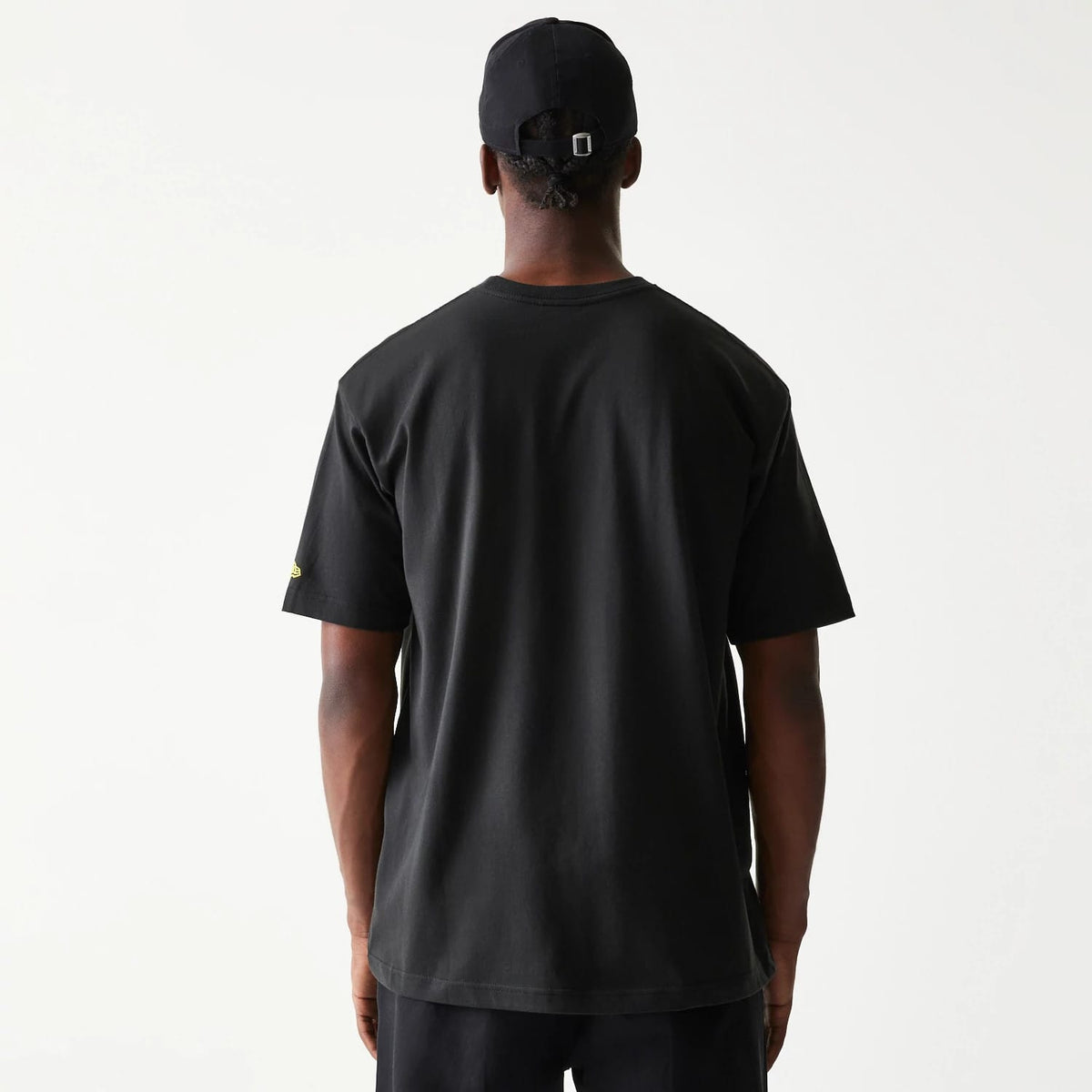 The Male model is wearing Batman Batmobile Black T-Shirt 2