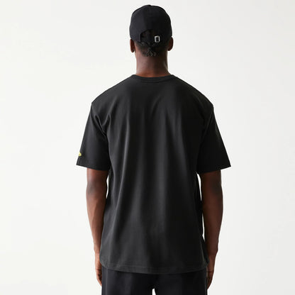 The Male model is wearing Batman Batmobile Black T-Shirt 2