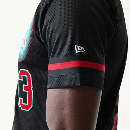 The Male model is wearing Friday The 13Th Black Jersey 6