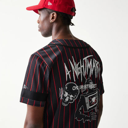 The Male model is wearing A Nightmare On Elm Street Black Jersey 6