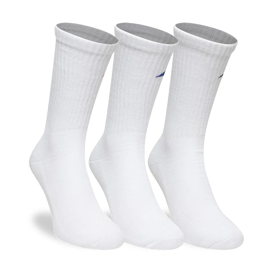 This is a Alpine Racing Alpine Logo White 3 Pack Crew Socks  2