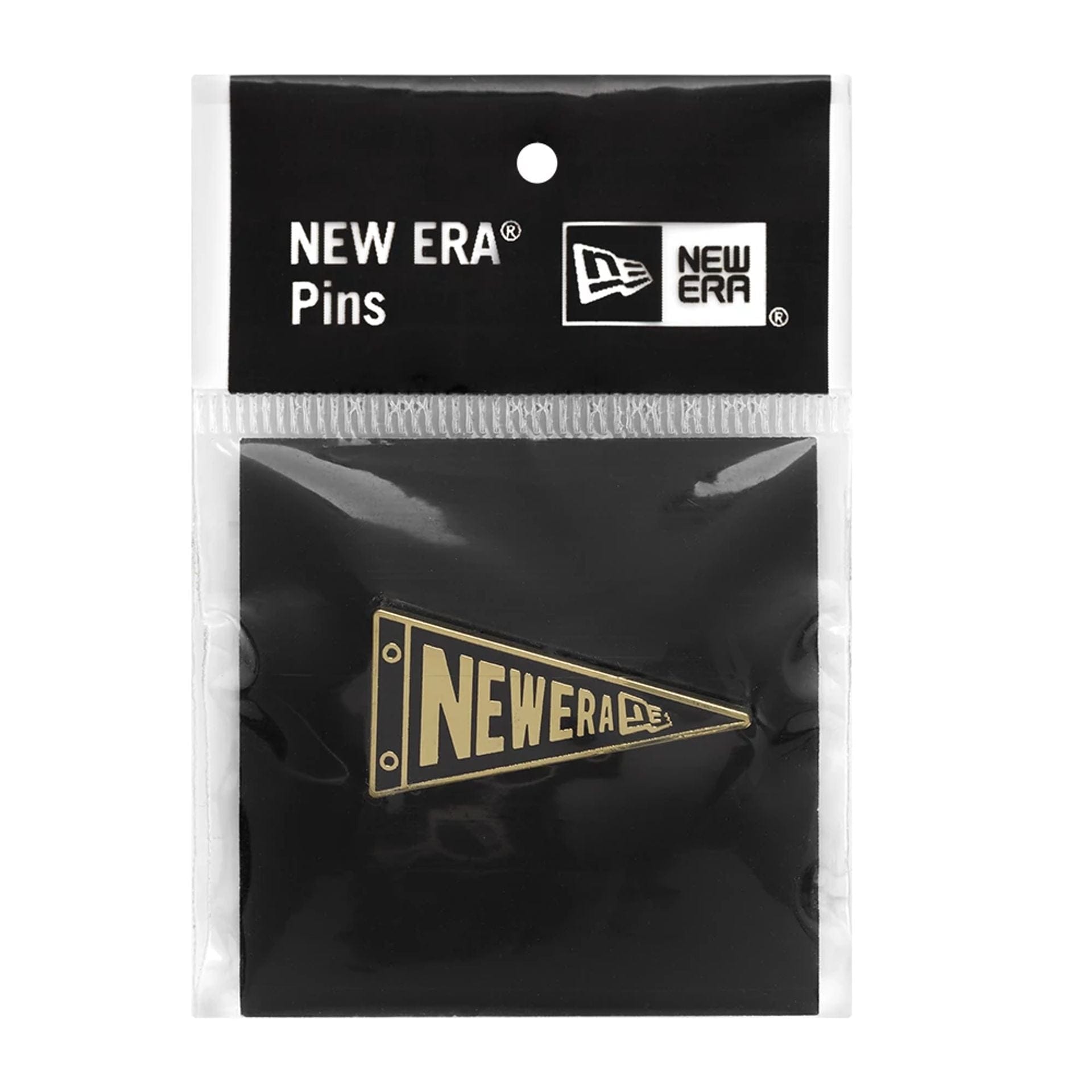 This is a 59FIFTY Day Pennant Flag Gold Pin Badge 3