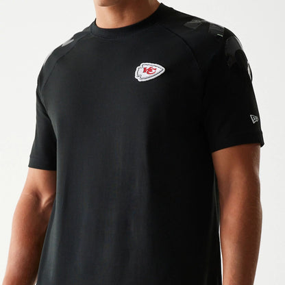 The Male model is wearing Kansas City Chiefs NFL 3RD Down Black T-Shirt 3
