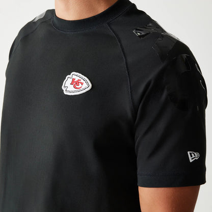 The Male model is wearing Kansas City Chiefs NFL 3RD Down Black T-Shirt 4