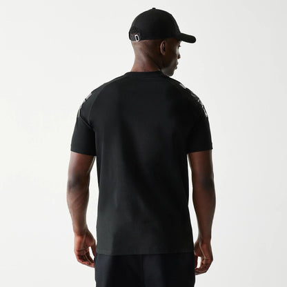 The Male model is wearing New England Patriots NFL 3RD Down Black T-Shirt 7