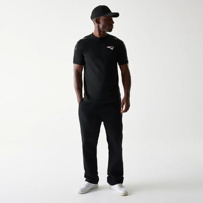 The Male model is wearing New England Patriots NFL 3RD Down Black T-Shirt 8