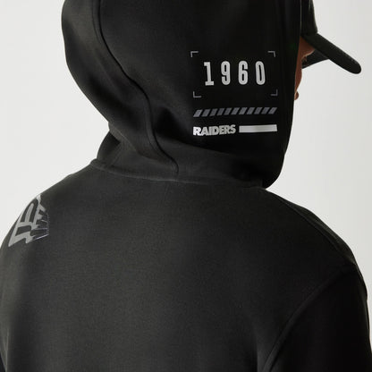 The Male model is wearing Las Vegas Raiders NFL 3RD Down Black Pullover Hoodie 3