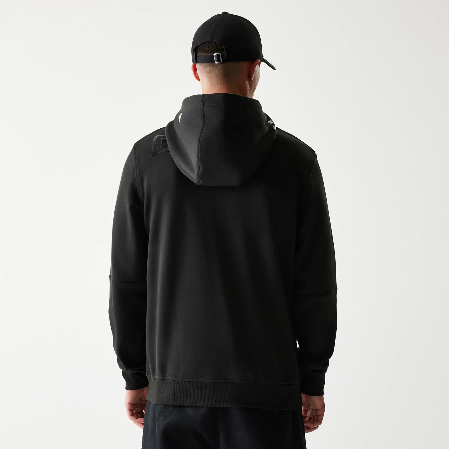The Male model is wearing Las Vegas Raiders NFL 3RD Down Black Pullover Hoodie 2