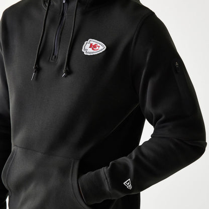 The Male model is wearing Kansas City Chiefs NFL 3RD Down Black Pullover Hoodie 4