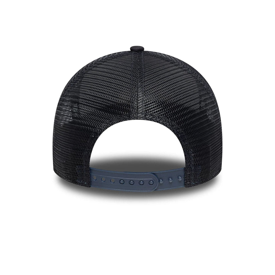 This is a Paris Saint-Germain Tonal Navy 9FORTY A-Frame Trucker Adjustable Cap 4