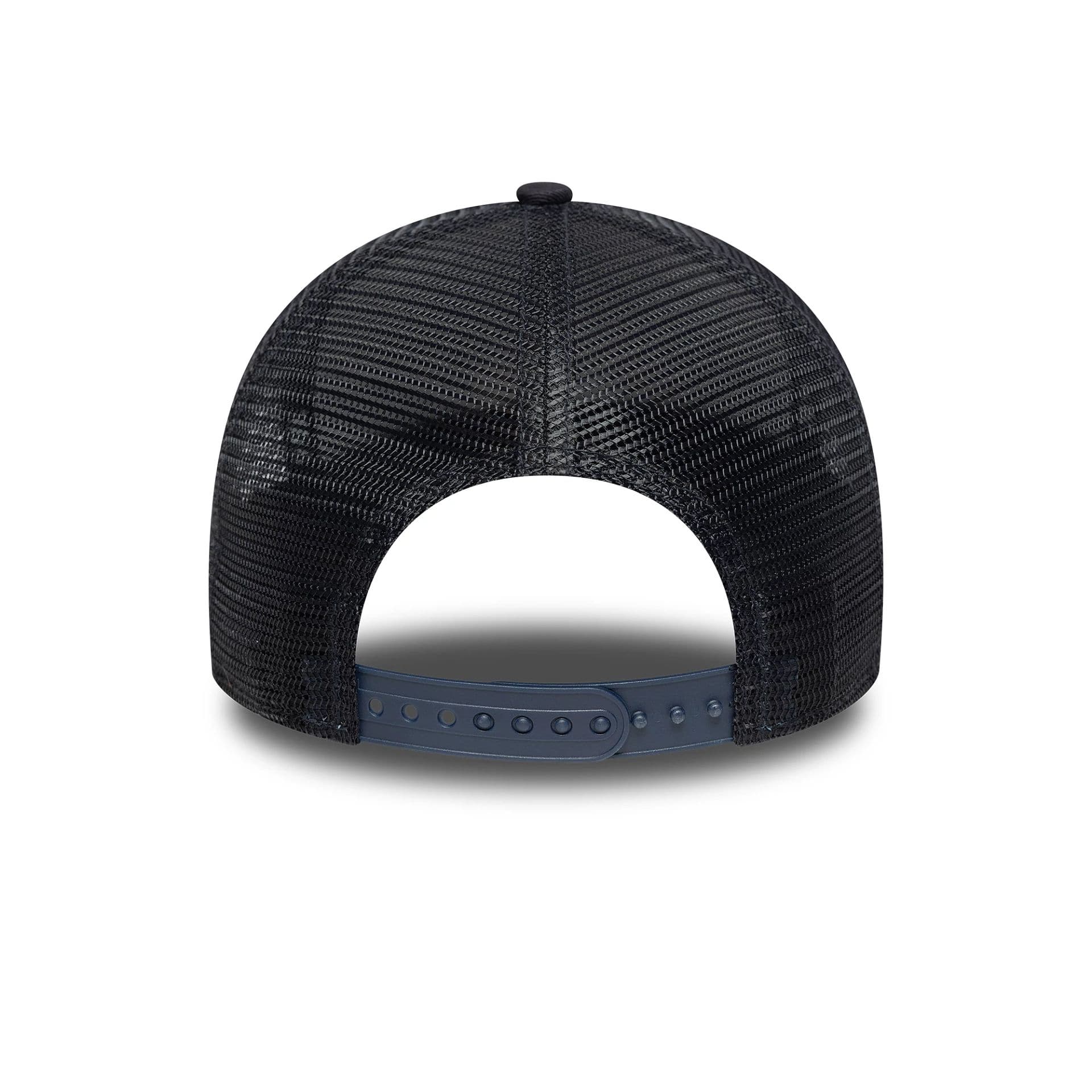 This is a Paris Saint-Germain Tonal Navy 9FORTY A-Frame Trucker Adjustable Cap 4