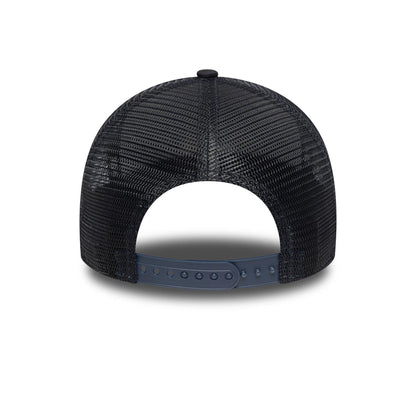 This is a Paris Saint-Germain Tonal Navy 9FORTY A-Frame Trucker Adjustable Cap 4