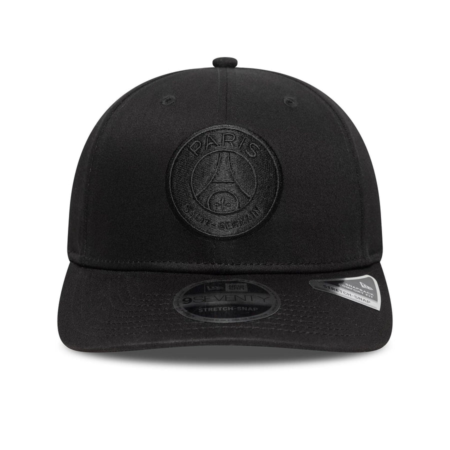 This is a Paris Saint-Germain Tonal Black 9SEVENTY Stretch Snap Adjustable Cap 2