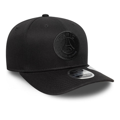 This is a Paris Saint-Germain Tonal Black 9SEVENTY Stretch Snap Adjustable Cap 3