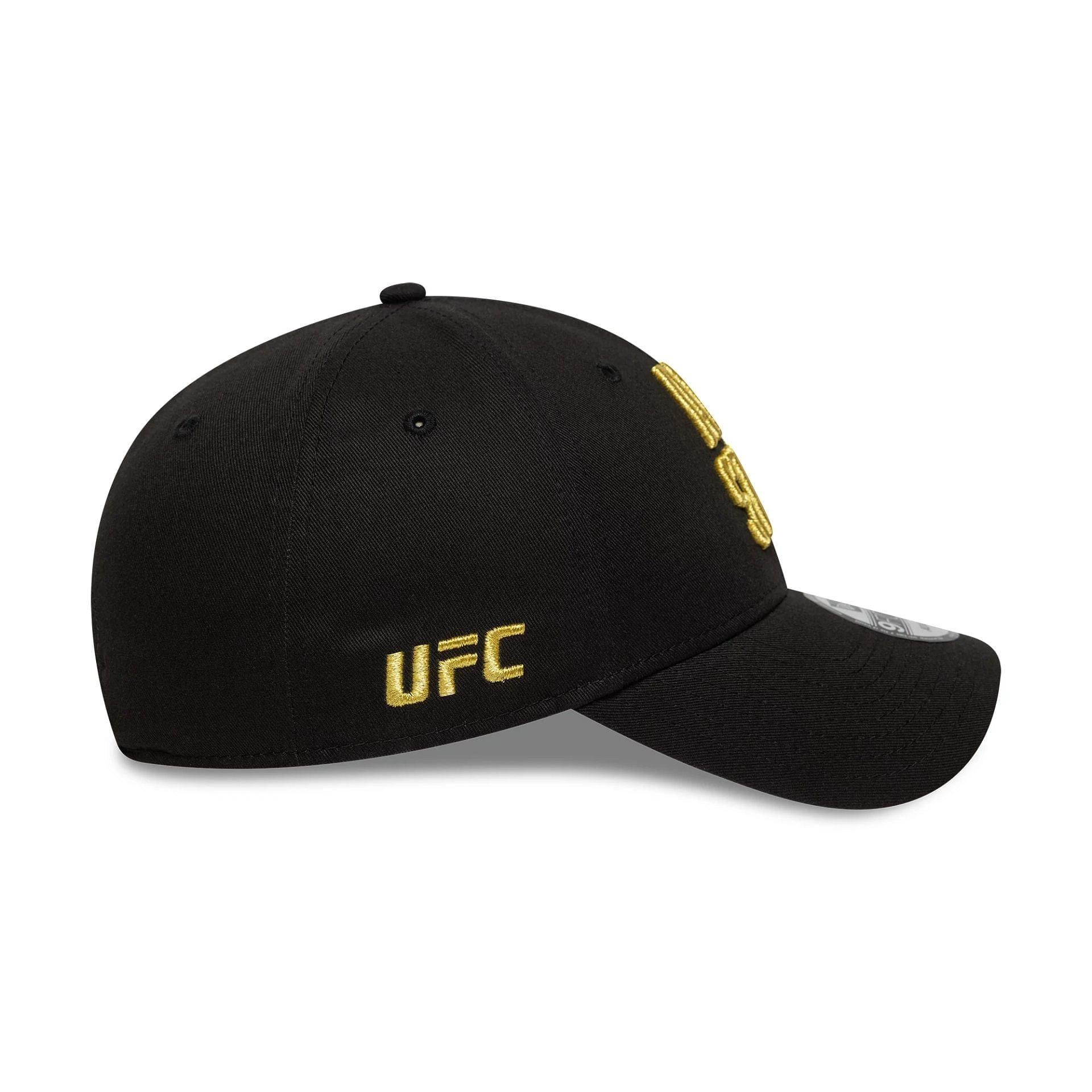 This is a UFC Ultimate Fighting Metallic Still Champ Black 9FORTY Adjustable Cap 4