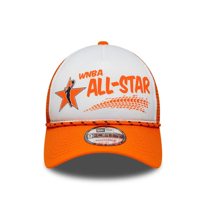 This is a WNBA 2025 All Star Game Logo Orange 9FORTY M-Crown A-Frame Adjustable Cap 2