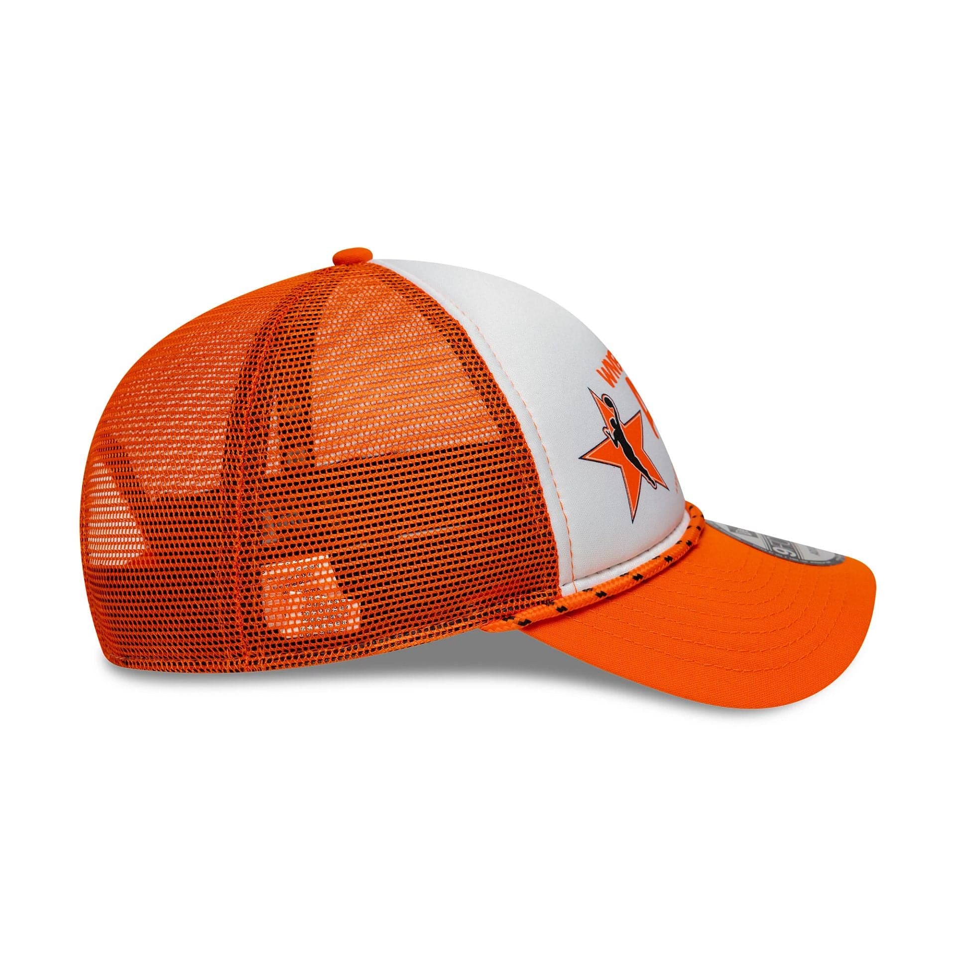This is a WNBA 2025 All Star Game Logo Orange 9FORTY M-Crown A-Frame Adjustable Cap 5
