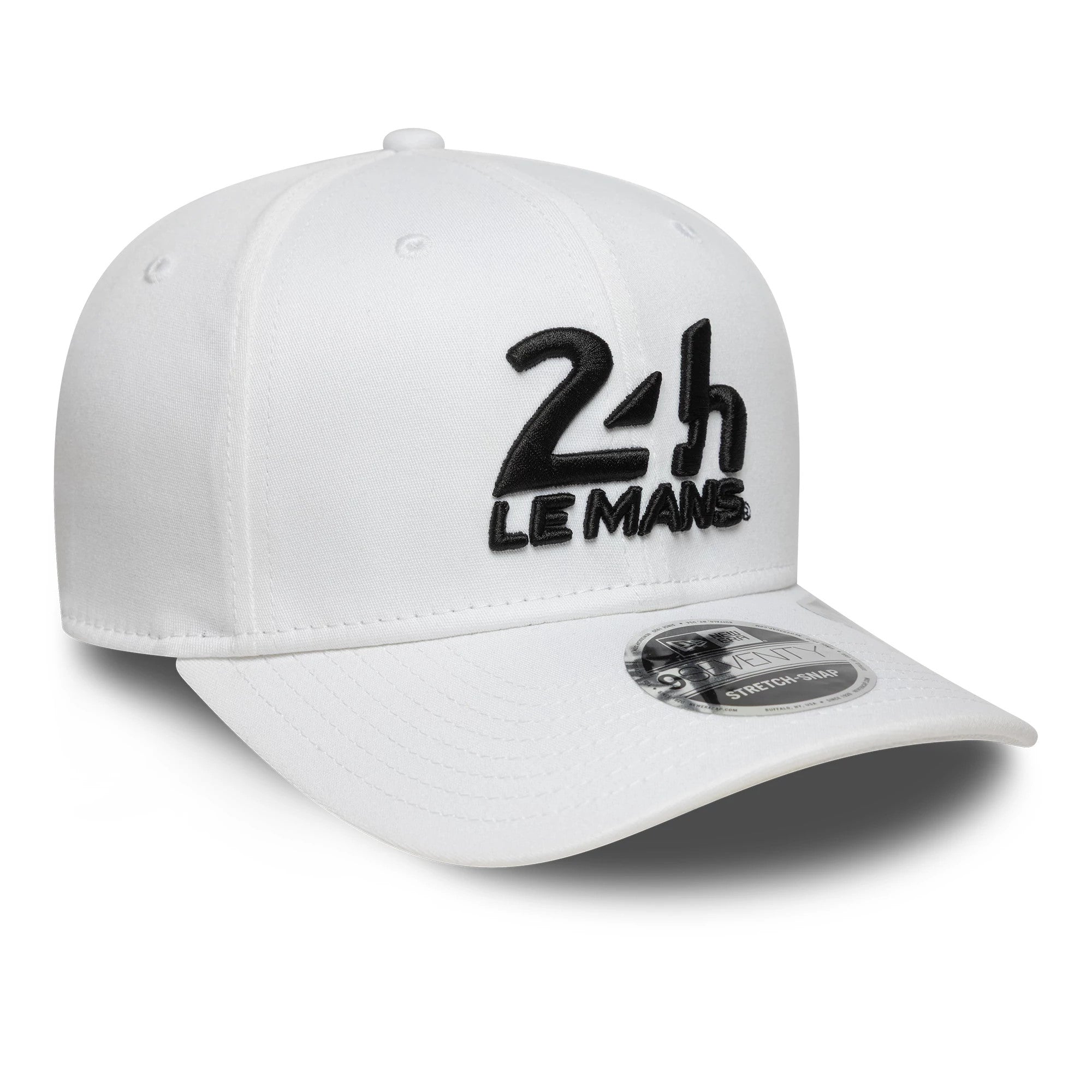 Pictured is this 24HR Le Mans Core White 9SEVENTY Stretch Snap Adjustable Cap 3