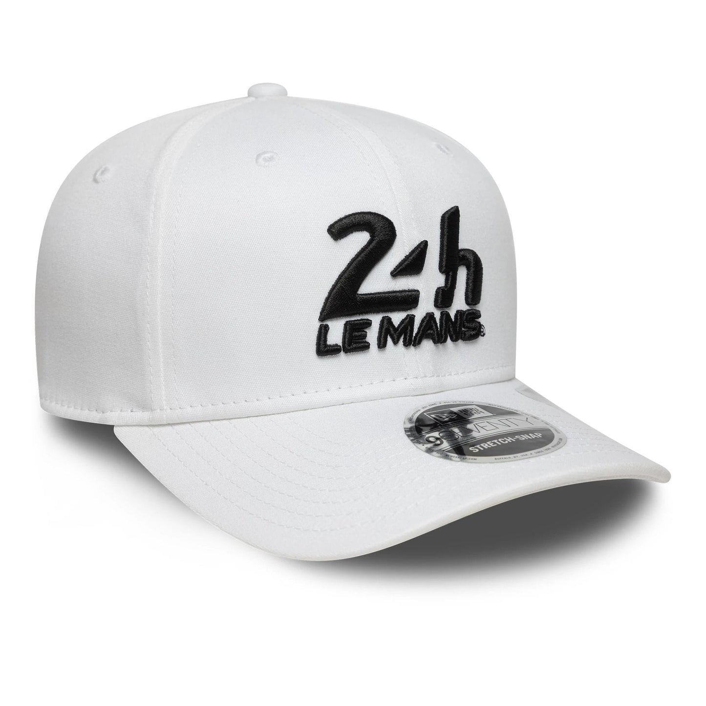 Pictured is this 24HR Le Mans Core White 9SEVENTY Stretch Snap Adjustable Cap 3