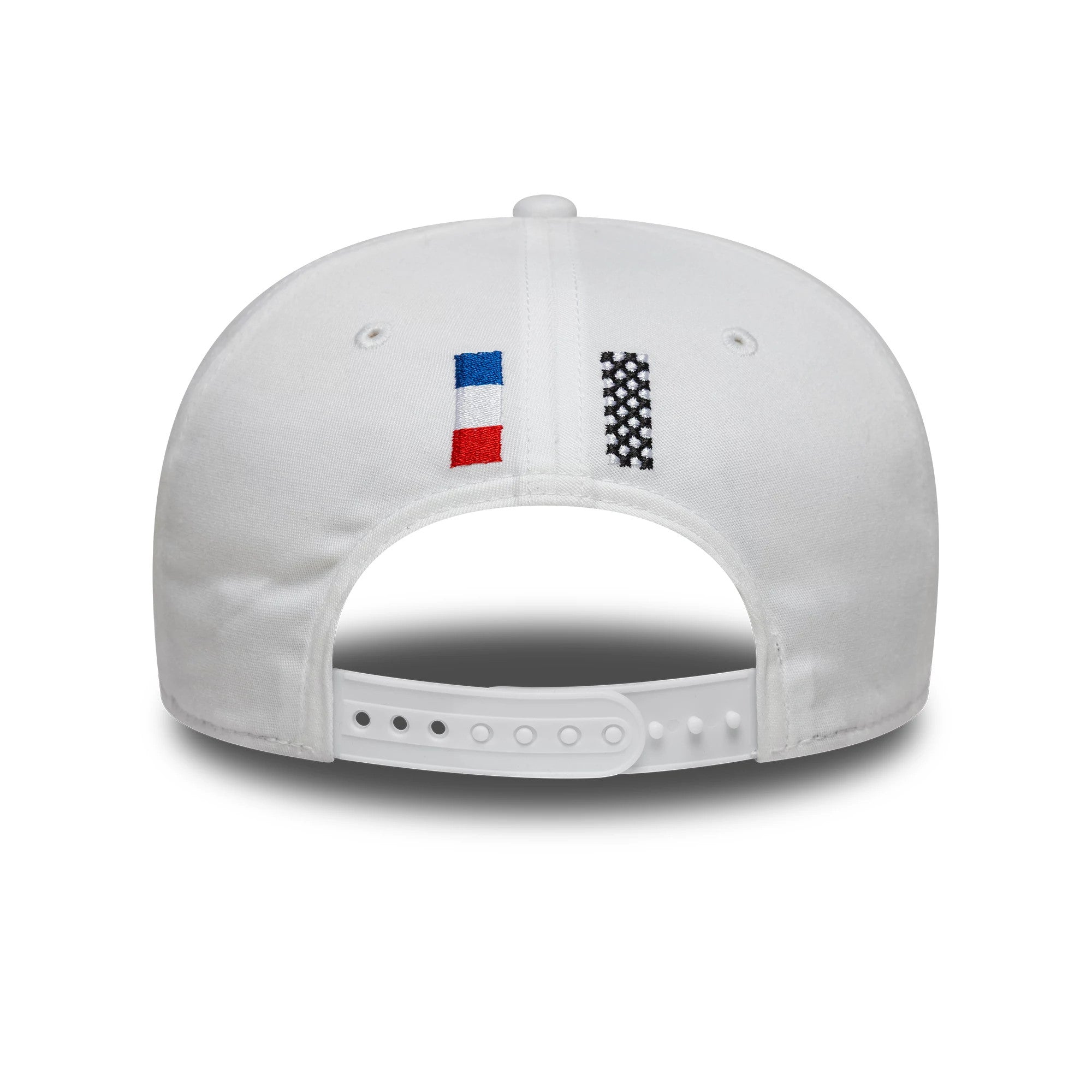 Pictured is this 24HR Le Mans Core White 9SEVENTY Stretch Snap Adjustable Cap 4