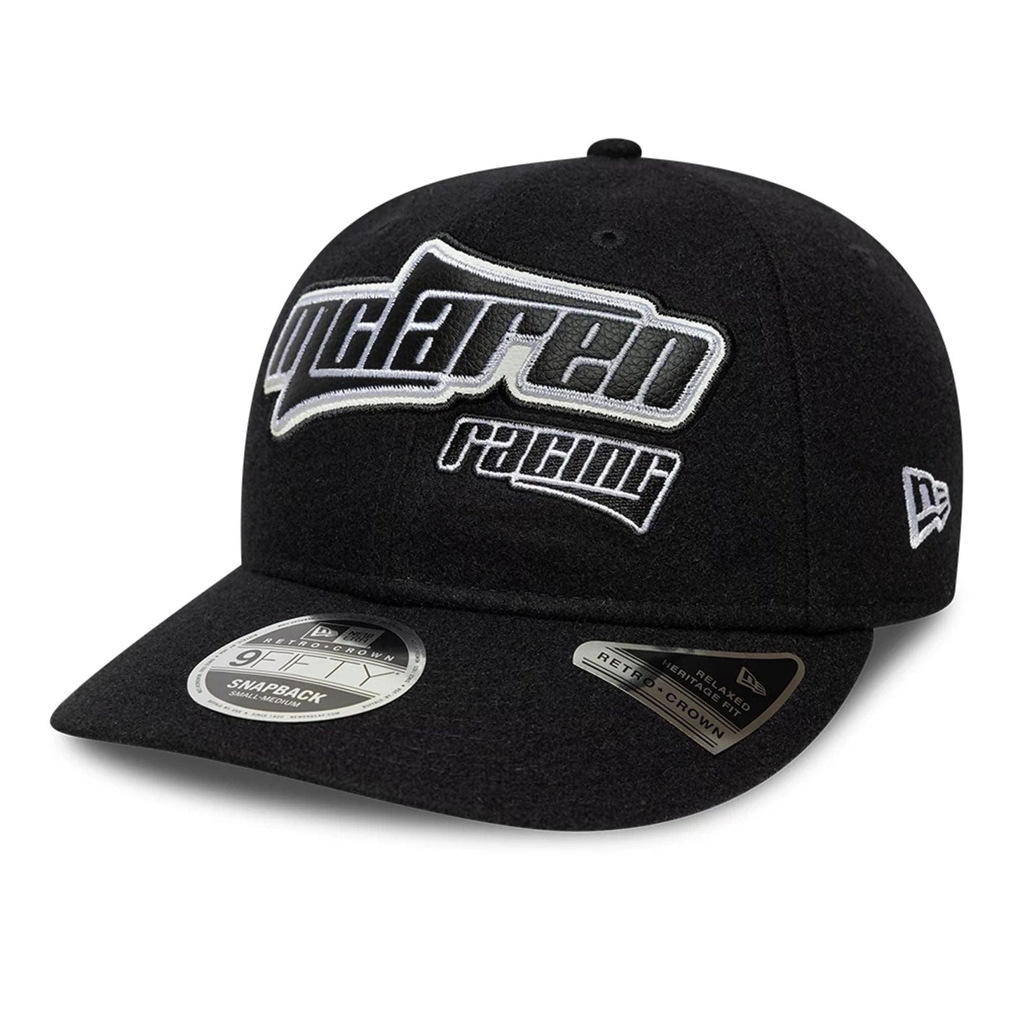 This is a Reiss x McLaren Racing Black Retro Crown 9FIFTY Adjustable Cap 3