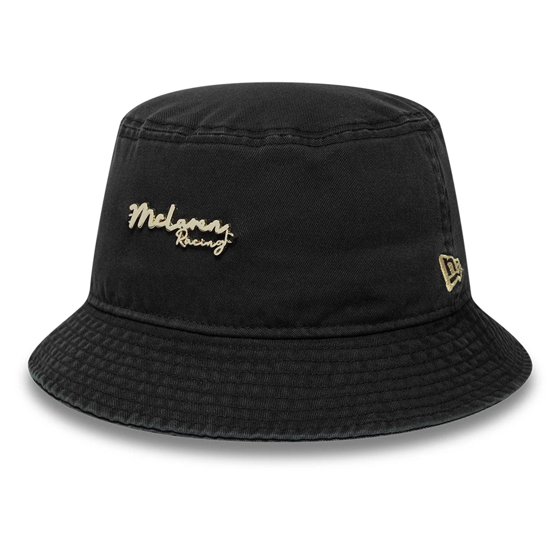 This is a McLaren x Reiss Leisure Black Bucket Hat 1