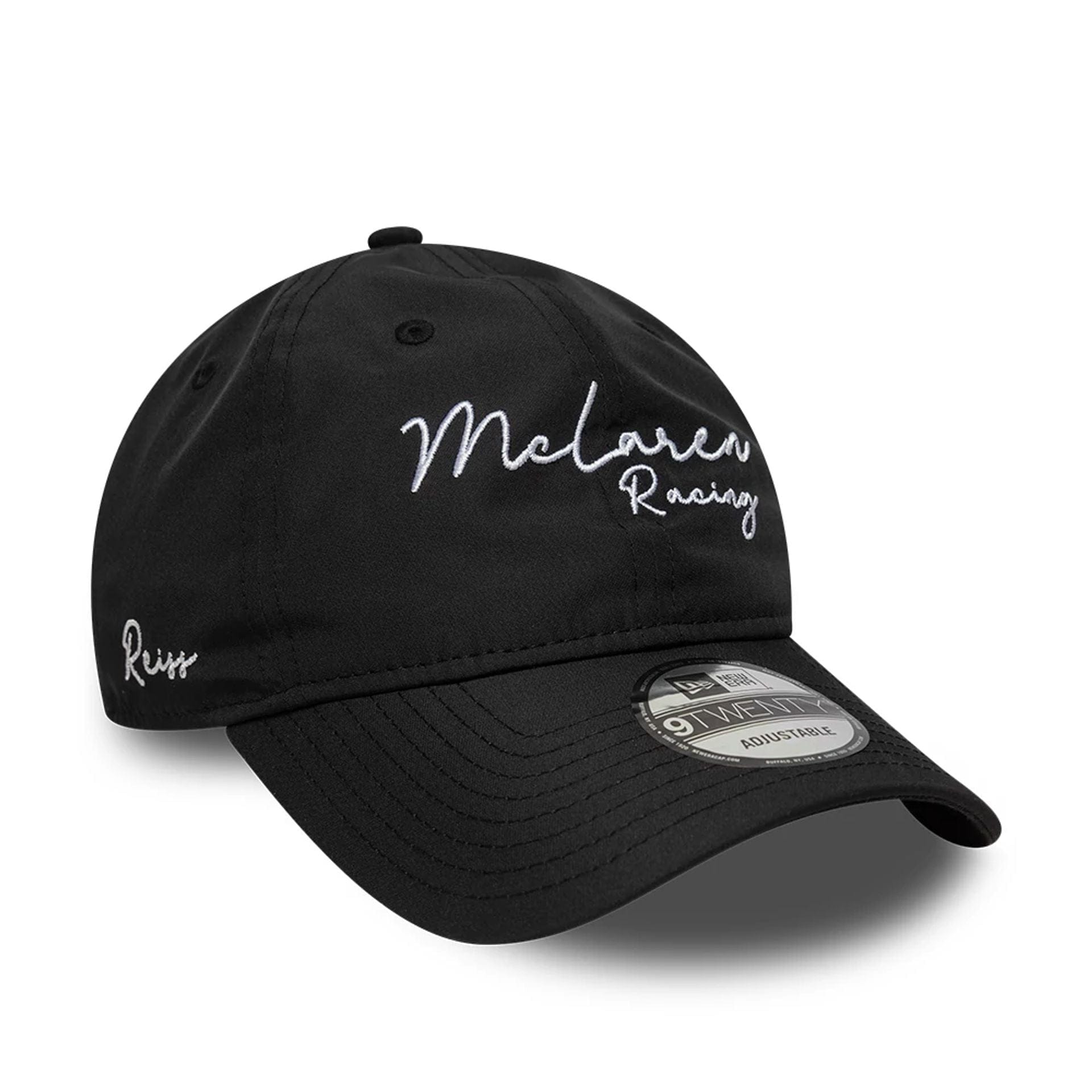 This is a McLaren x Reiss Wordmark Black 9TWENTY Adjustable Cap 1