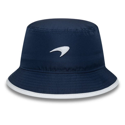 This is a McLaren x Reiss Seasonal Navy Bucket Hat 3