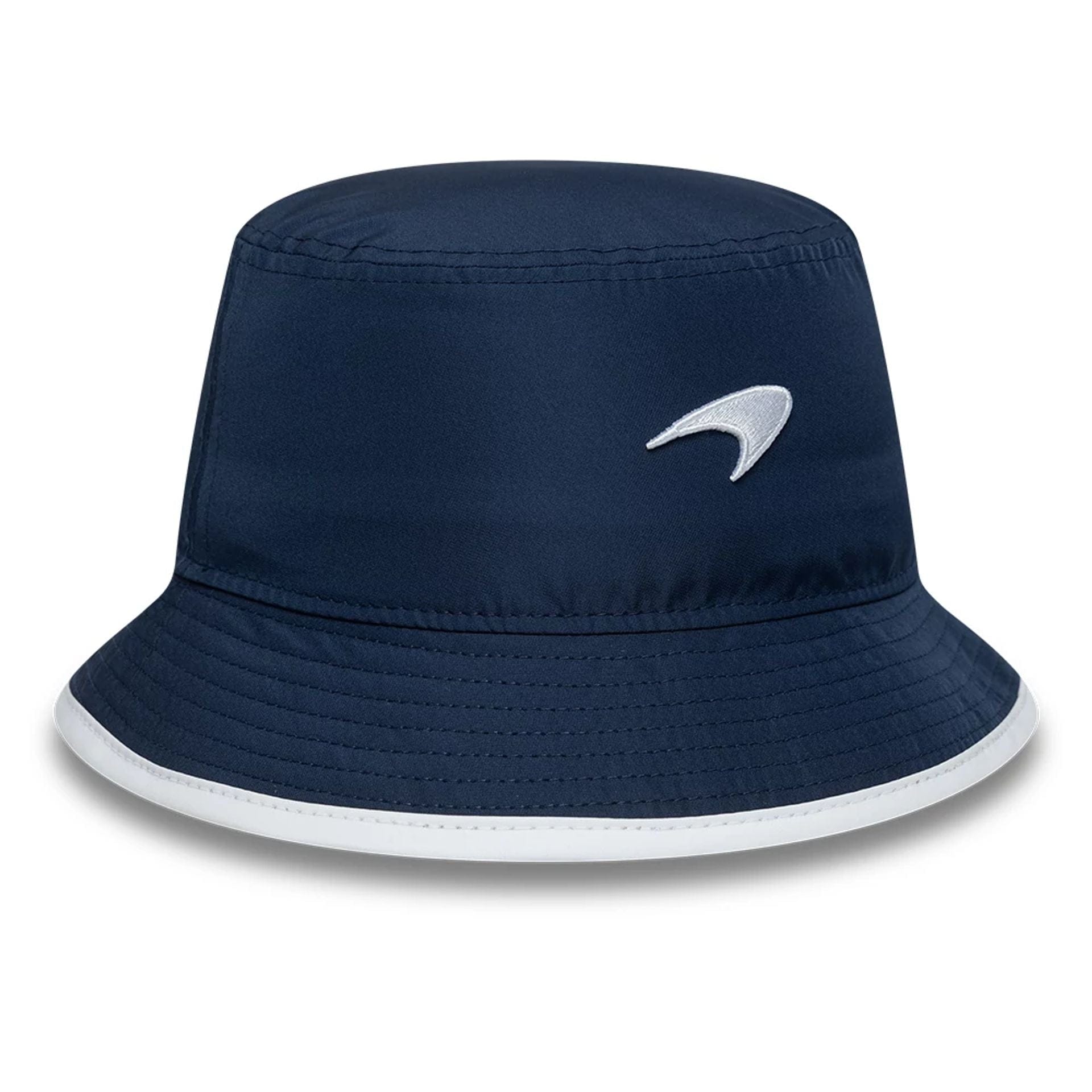 This is a McLaren x Reiss Seasonal Navy Bucket Hat 4