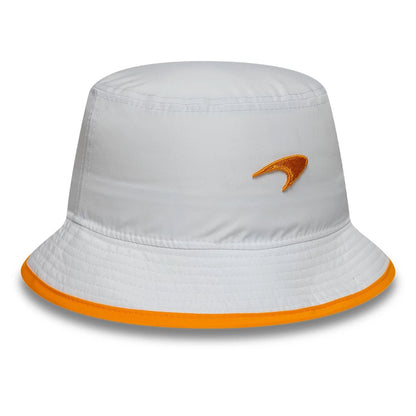 This is a McLaren x Reiss Seasonal White Bucket Hat 4