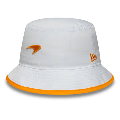 This is a McLaren x Reiss Seasonal White Bucket Hat 1