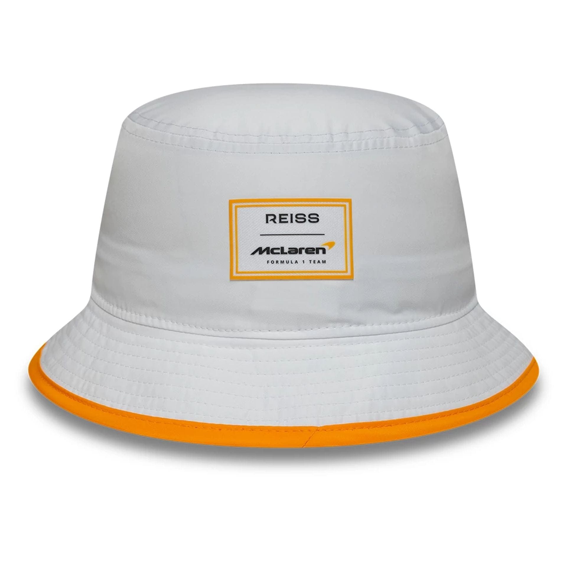 This is a McLaren x Reiss Seasonal White Bucket Hat 2