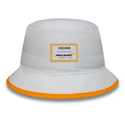 This is a McLaren x Reiss Seasonal White Bucket Hat 2