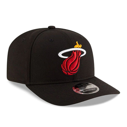 This is a Miami Heat NBA Team Black 9SEVENTY Stretch Snap Adjustable Cap 4