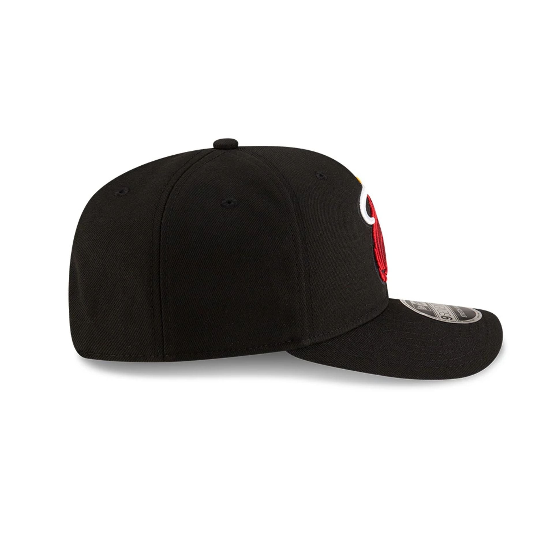 This is a Miami Heat NBA Team Black 9SEVENTY Stretch Snap Adjustable Cap 6
