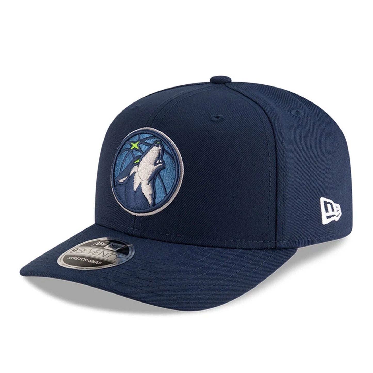 This is a Minnesota Timberwolves NBA Team Dark Blue 9SEVENTY Stretch Snap Adjustable Cap 1