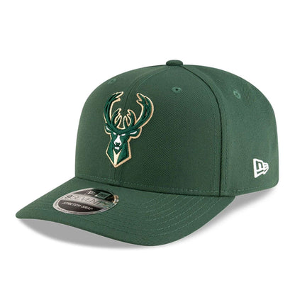 This is a Milwaukee Bucks NBA Team Dark Green 9SEVENTY Stretch Snap Adjustable Cap 1