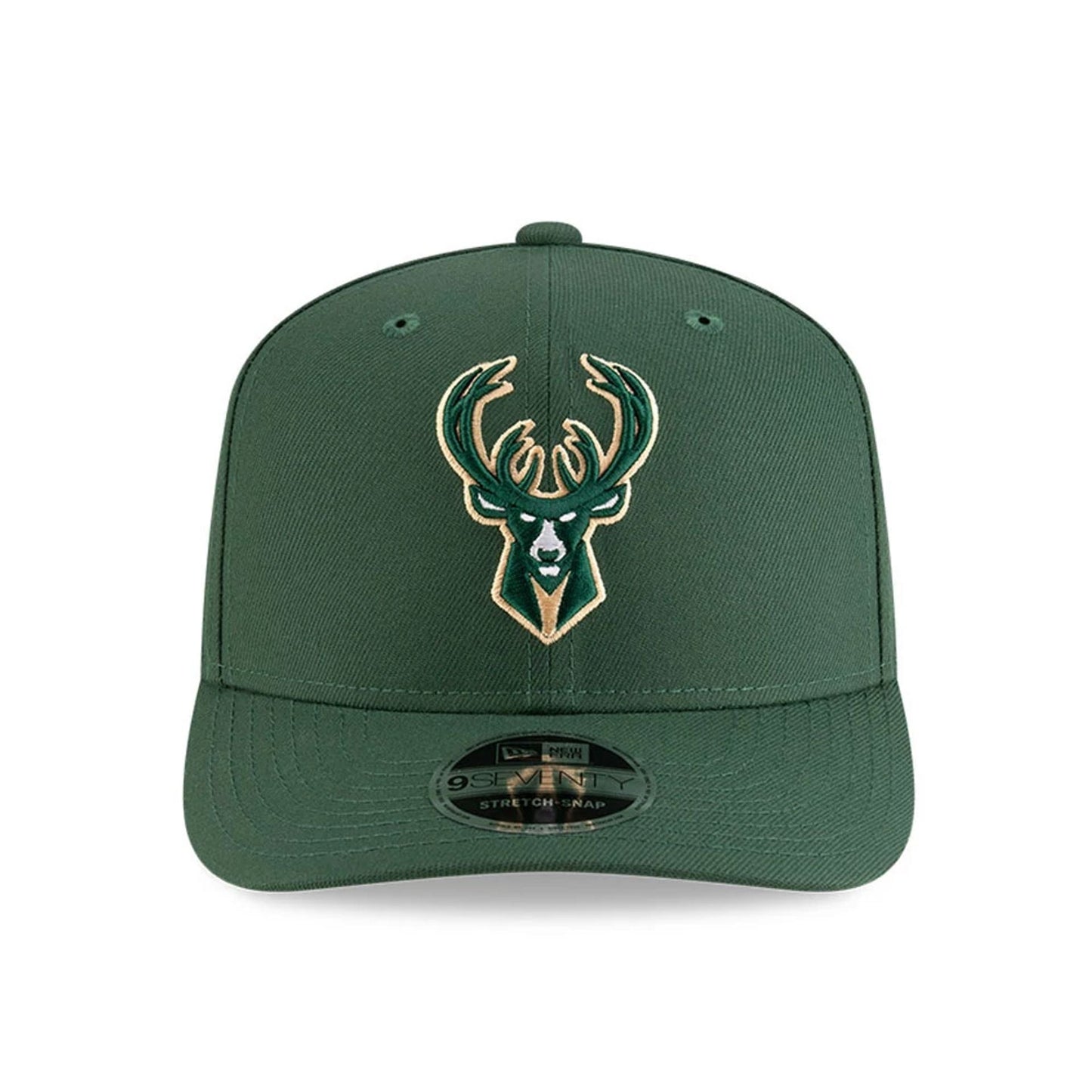 This is a Milwaukee Bucks NBA Team Dark Green 9SEVENTY Stretch Snap Adjustable Cap 3