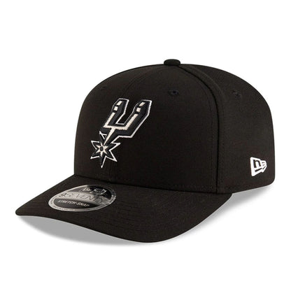 This is a San Antonio Spurs NBA Team Black 9SEVENTY Stretch Snap Adjustable Cap 1