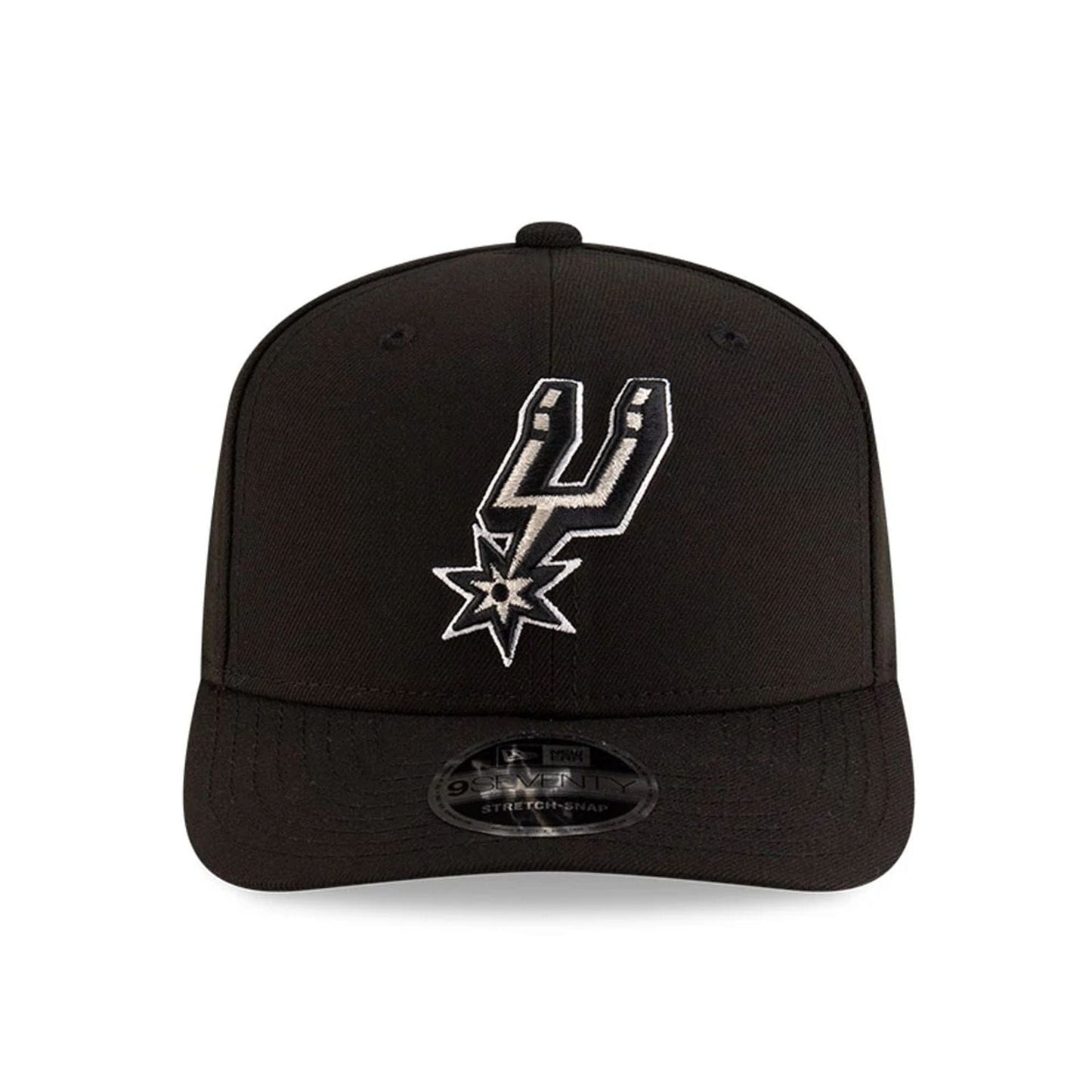 This is a San Antonio Spurs NBA Team Black 9SEVENTY Stretch Snap Adjustable Cap 3