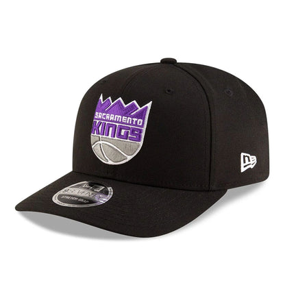 This is a Sacramento Kings NBA Team Black 9SEVENTY Stretch Snap Adjustable Cap 1